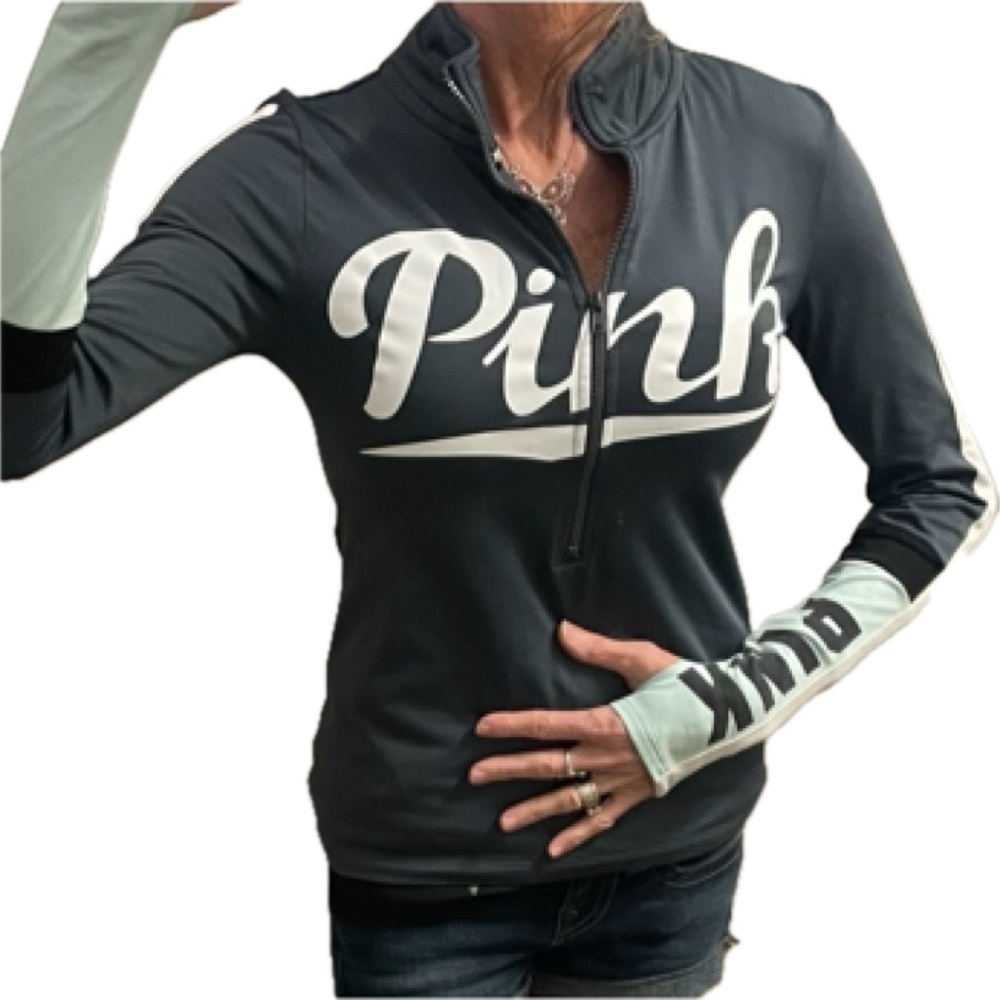 PINK by VS 1/2 zip front top SZ XS